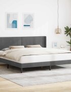 vidaXL Рамка за легло с таблото Тъмносиво 180 x 200 cm Кадифе