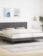 vidaXL Рамка за легло с таблото Тъмносиво 180 x 200 cm Кадифе
