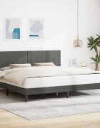 vidaXL Рамка за легло с таблото Тъмносиво 180 x 200 cm Кордюрова тъкан