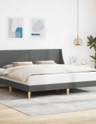vidaXL Рамка за легло с таблото Тъмносиво 180 x 200 cm Текстил