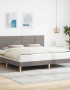 vidaXL Рамка за легло с таблото Таупе 180 x 200 cm Текстил