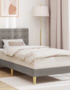 vidaXL Рамка за легло с таблото Таупе 80 x 200 cm Текстил
