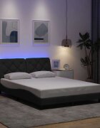 vidaXL Рамка за легло със светодиод без матрак 120x200 см плат