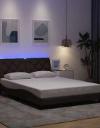vidaXL Рамка за легло със светодиод без матрак 120x200 см плат