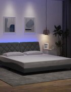 vidaXL Рамка за легло със светодиод без матрак 180x200 см плат