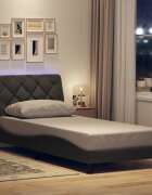 vidaXL Рамка за легло със светодиод без матрак 90x190 см плат