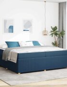 vidaXL Рамка за легло Синьо 200 x 200 cm текстил