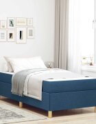 vidaXL Рамка за легло Синьо 90 x 200 cm текстил