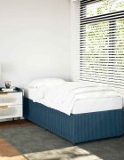 vidaXL Рамка за легло синя 80x200 см кадифе