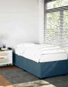 vidaXL Рамка за легло синя 90x200 см кадифе