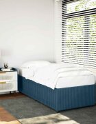 vidaXL Рамка за легло синя 90x200 см кадифе