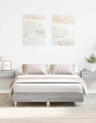 vidaXL Рамка за легло Сив Сонома 193 x 123 x 25 см Инженерна дървесина