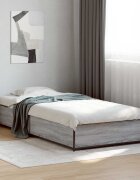 vidaXL Рамка за легло Сив Сонома 80 x 200 cm Инженерна дървесина