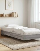 vidaXL Рамка за легло Сив Сонома 80 x 200 cm Инженерна дървесина