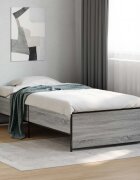 vidaXL Рамка за легло Сив Сонома 80 x 200 cm Инженерна дървесина