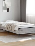vidaXL Рамка за легло Сив Сонома 80 x 200 cm Инженерна дървесина
