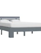 vidaXL Рамка за легло сива бор масив 120x200 см
