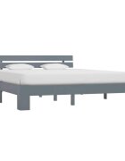 vidaXL Рамка за легло сива бор масив 160x200 см