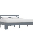 vidaXL Рамка за легло сива бор масив 180x200 см