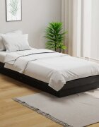 vidaXL Рамка за легло сива дърво масив 75x190 см Small Single