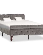 vidaXL Рамка за легло сива кадифе 120x200 см