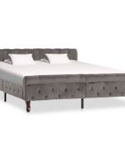 vidaXL Рамка за легло сива кадифе 160x200 см