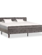 vidaXL Рамка за легло сива кадифе 180x200 см
