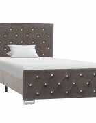 vidaXL Рамка за легло сива кадифе 90x200 см