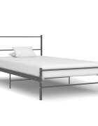 vidaXL Рамка за легло сива метал 100x200 cм