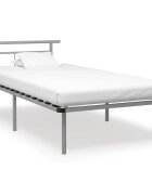 vidaXL Рамка за легло сива метал 100x200 cм