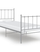 vidaXL Рамка за легло сива метал 100x200 cм