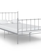 vidaXL Рамка за легло сива метал 120x200 cм