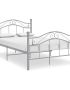 vidaXL Рамка за легло сива метал 120x200 cм