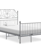 vidaXL Рамка за легло сива метал 120x200 cм