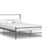 vidaXL Рамка за легло сива метал 160x200 см
