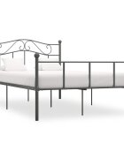vidaXL Рамка за легло сива метал 160x200 см