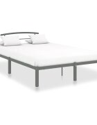 vidaXL Рамка за легло сива метал 160x200 см