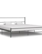 vidaXL Рамка за легло сива метал 180x200 см
