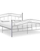vidaXL Рамка за легло сива метал 180x200 см