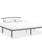 vidaXL Рамка за легло сива метал 200x200 cм