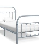 vidaXL Рамка за легло сива метал 90x200 см