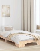 vidaXL Рамка за легло Солидно борово дърво 90 x 200 cm