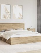 vidaXL Рамка за легло Сонома 200 x 200 cm Солидно борово дърво
