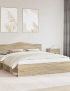 vidaXL Рамка за легло Сонома 200 x 200 cm Солидно борово дърво