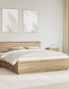 vidaXL Рамка за легло Сонома дъб 200 x 200 cm Инженерна дървесина