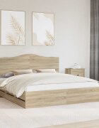 vidaXL Рамка за легло Сонома дъб 200 x 200 cm Инженерна дървесина