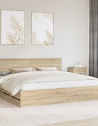 vidaXL Рамка за легло Сонома дъб 200 x 200 cm Инженерна дървесина