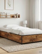 vidaXL Рамка за легло Старо дърво 80 x 200 cm Инженерна дървесина