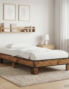 vidaXL Рамка за легло Старо дърво 80 x 200 cm Инженерна дървесина