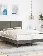 vidaXL Рамка за легло Светлосиво 120 x 190 cm Кордюрова тъкан
